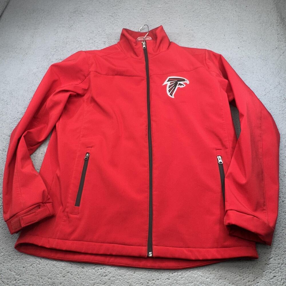 Atlanta Falcons Jacket Mens Large NFL Football Softshell Full Zip GIII Apparel‎